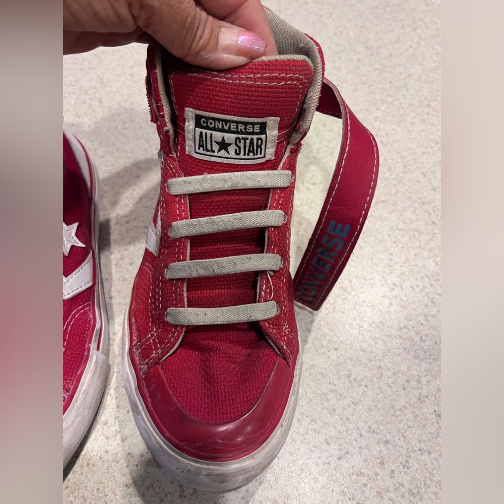 Kids Red Converse pro blaze no tie High-Top Sneakers size 3 skater grunge - Picture 12 of 14